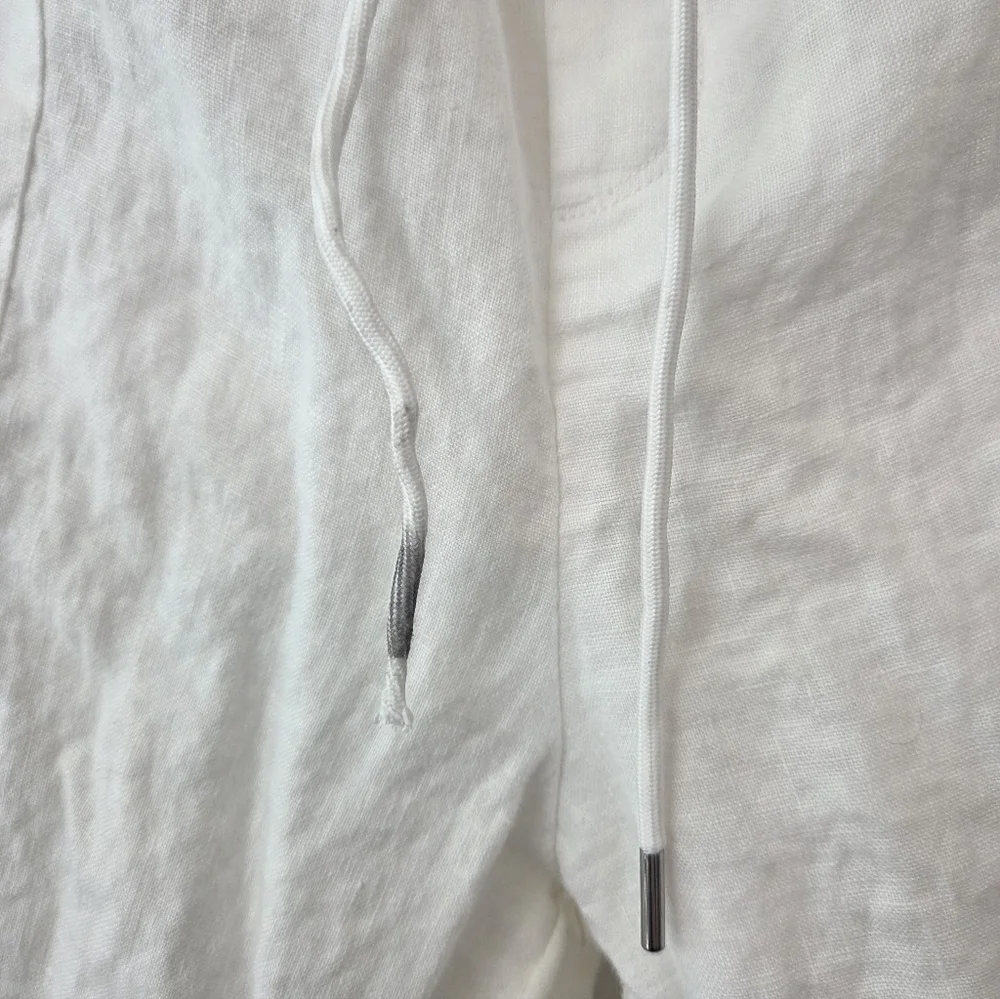 Athleta Retreat Linen High Rise Wide Leg Pants White Size 20 - Picture 3 of 6